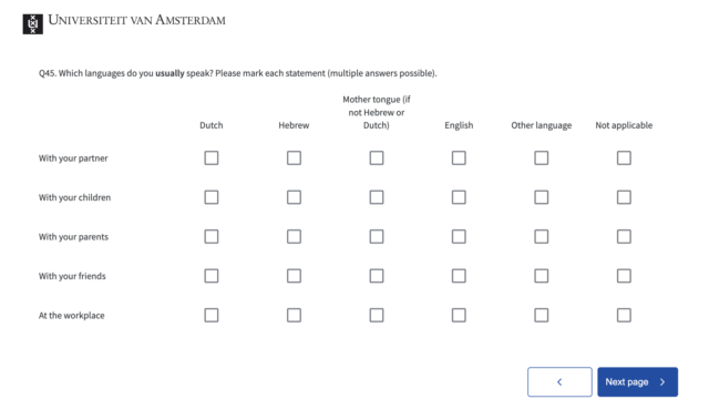 UVA survey